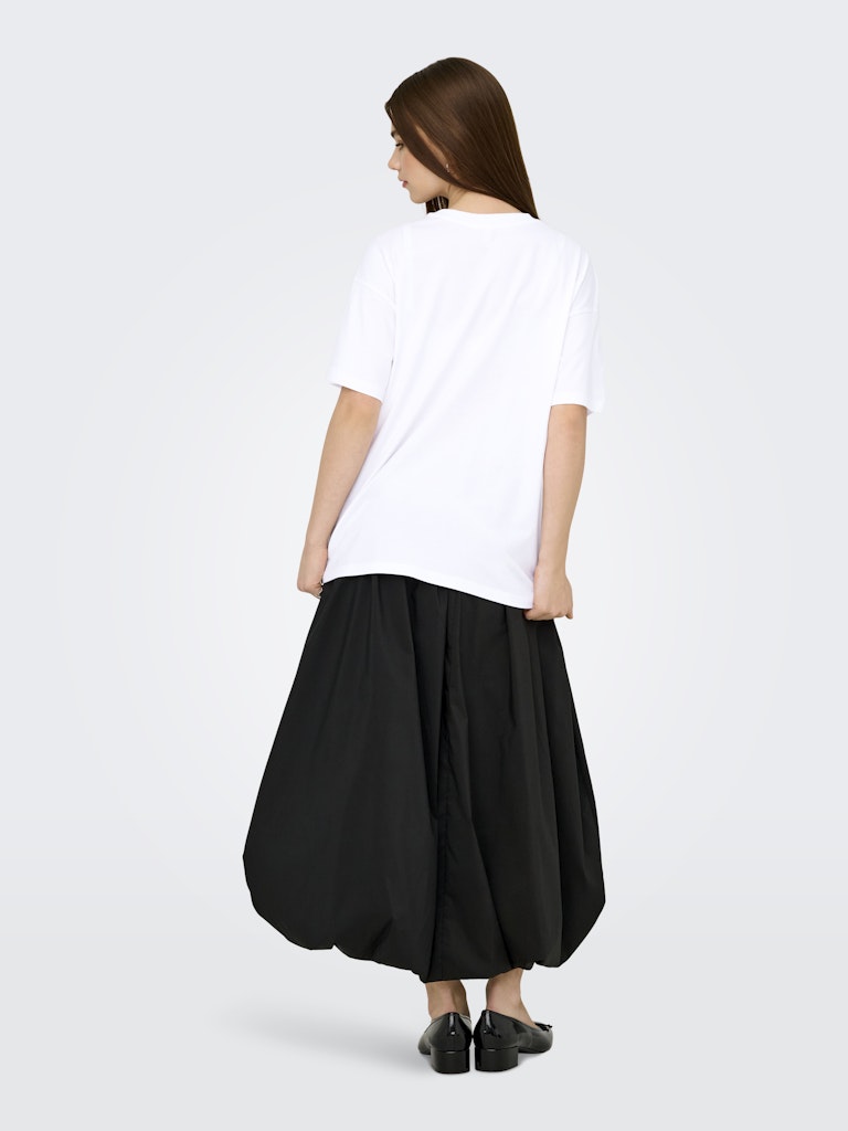 ONLY Frontprint T-Shirt Bright White Lazy
