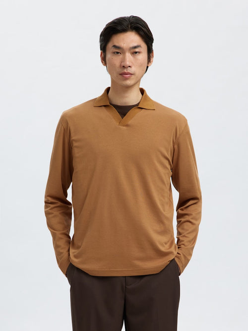 SELECTED HOMME Dünnes Polo Chipmunk