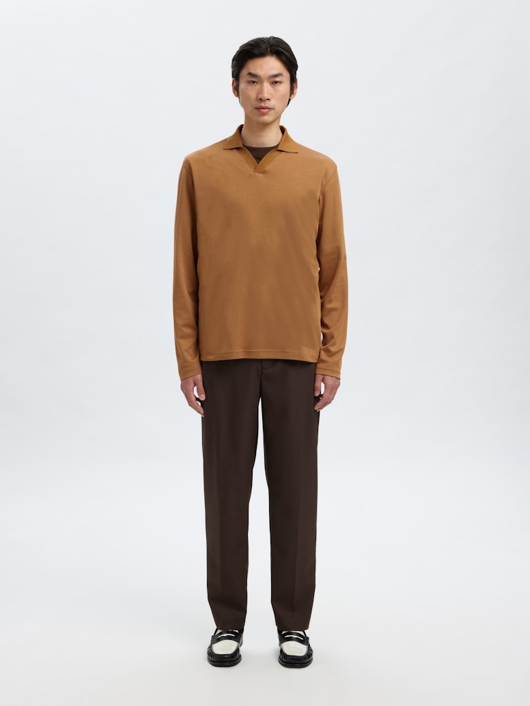 SELECTED HOMME Dünnes Polo Chipmunk