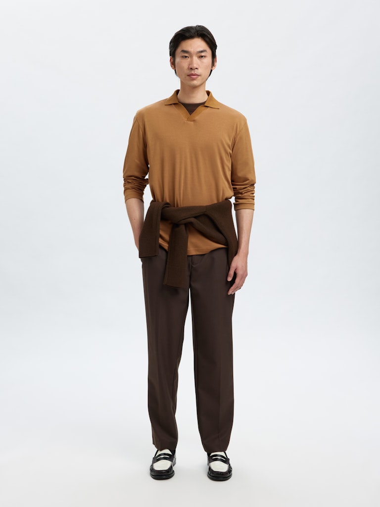 SELECTED HOMME Dünnes Polo Chipmunk