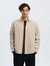 SELECTED HOMME Gebürstet Twist Hemd Egret