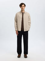 SELECTED HOMME Gebürstet Twist Hemd Egret