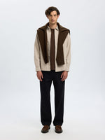 SELECTED HOMME Gebürstet Twist Hemd Egret