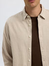 SELECTED HOMME Gebürstet Twist Hemd Egret