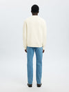 SELECTED HOMME Strick Polo Pullover Egret