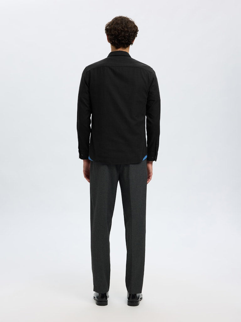SELECTED HOMME Gebürstet Twist Hemd Black