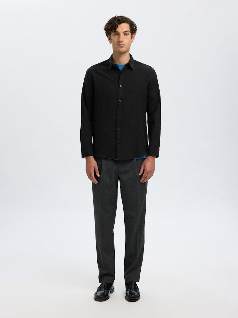 SELECTED HOMME Gebürstet Twist Hemd Black