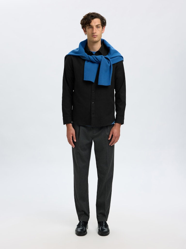 SELECTED HOMME Gebürstet Twist Hemd Black