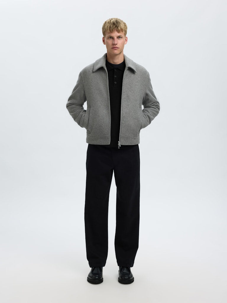 SELECTED HOMME Strick Polo Pullover Black