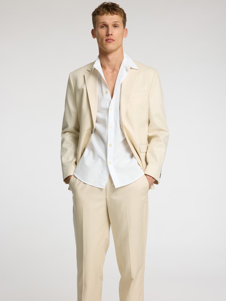 SELECTED HOMME Leinen Kurzarm Hemd White
