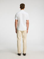 SELECTED HOMME Leinen Kurzarm Hemd White