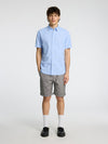 SELECTED HOMME Leinen Kurzarm Hemd Cashmere Blue
