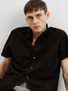 SELECTED HOMME Leinen Kurzarm Hemd Black