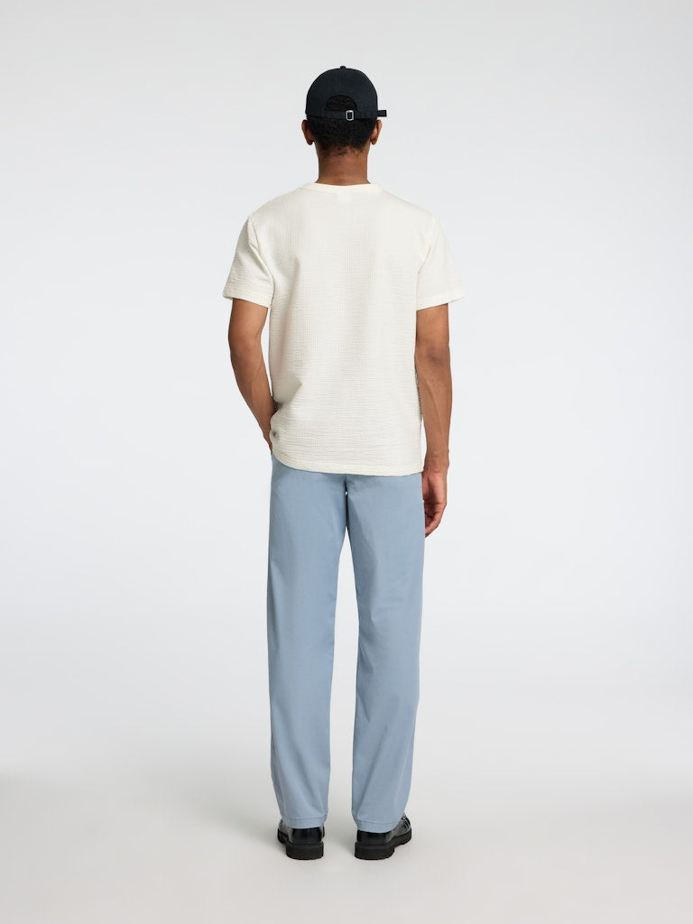 SELECTED HOMME Seersucker T-Shirt Egret