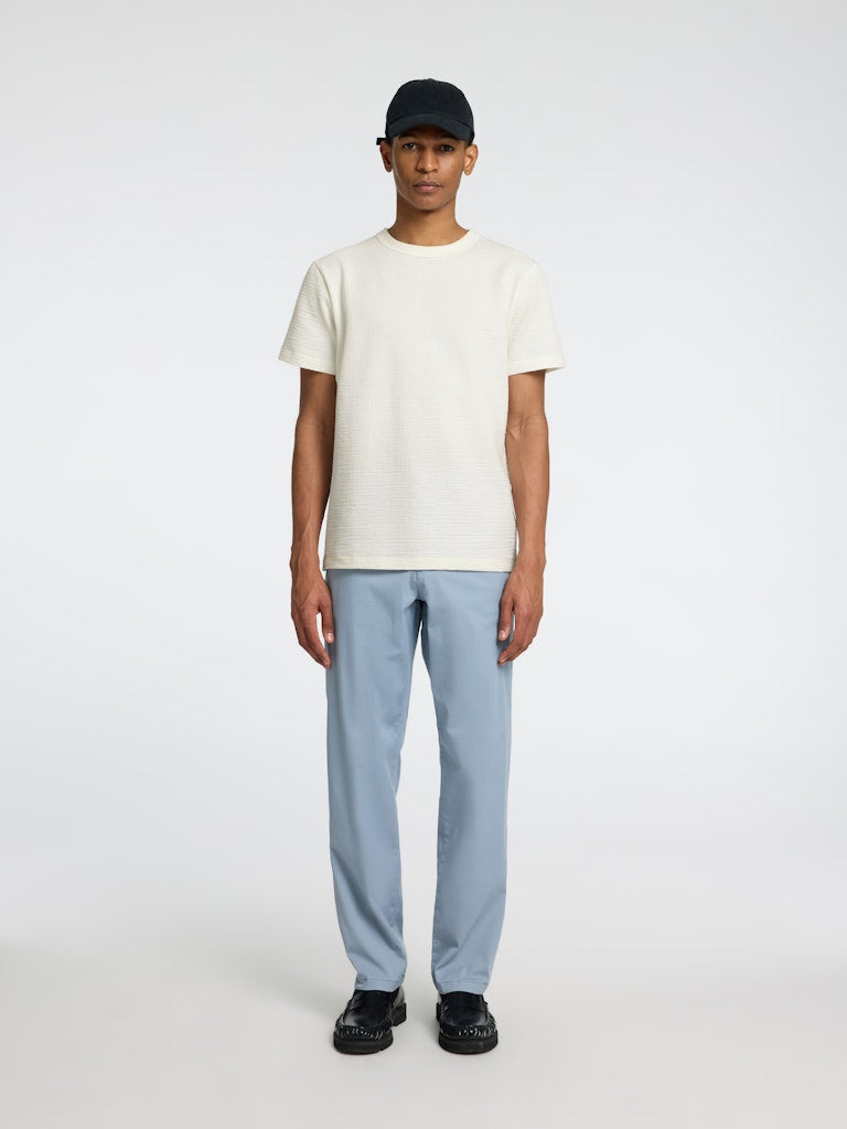 SELECTED HOMME Seersucker T-Shirt Egret