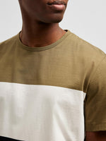 SELECTED HOMME Block Streifen T-Shirt Burnt Olive
