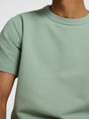 SELECTED HOMME Seersucker T-Shirt Iceberg Green