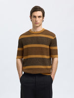 SELECTED HOMME Strick Shirt Chipmunk Black