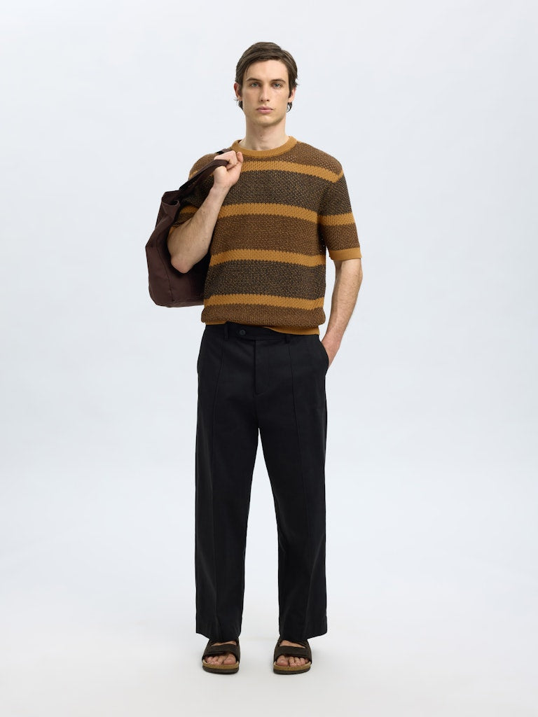 SELECTED HOMME Strick Shirt Chipmunk Black