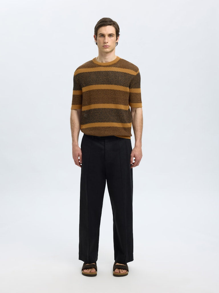SELECTED HOMME Strick Shirt Chipmunk Black