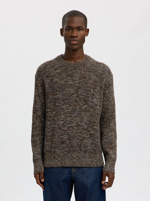 SELECTED HOMME Strick Pullover Demitasse Twist