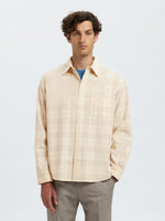 SELECTED HOMME Cord Hemd Egret