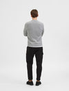 SELECTED HOMME Struktur Zopf Pullover Medium Grey Melange