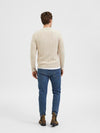 SELECTED HOMME Struktur Zopf Pullover Bone White
