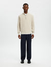 SELECTED HOMME Half Zip Pullover Oatmeal