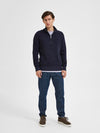 SELECTED HOMME Half Zip Pullover Sky Captain