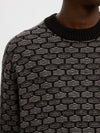 SELECTED HOMME Jacquard Pullover Black