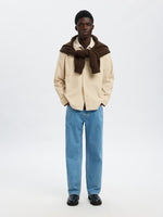 SELECTED HOMME Cord Overshirt Oatmeal