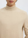 SELECTED HOMME Rollkragen Pullover Oatmeal Melange