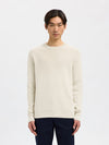 SELECTED HOMME Struktur Pullover Oatmeal