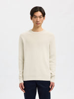 SELECTED HOMME Struktur Pullover Oatmeal