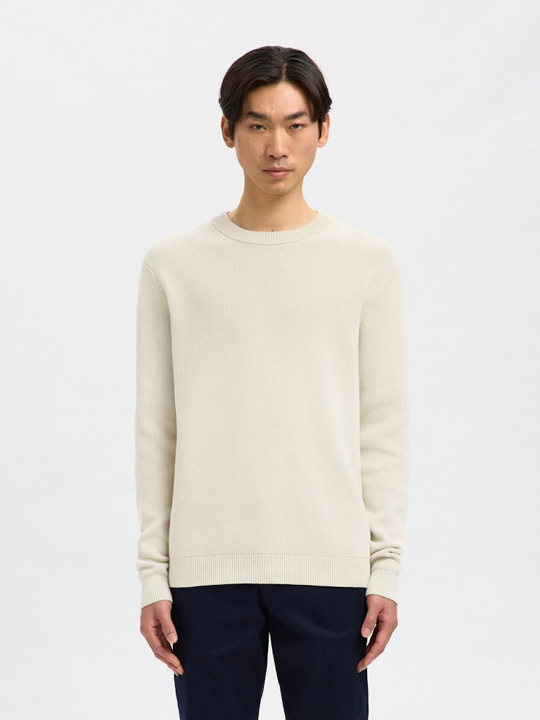 SELECTED HOMME Struktur Pullover Oatmeal