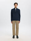 SELECTED HOMME Half Zip Pullover Sky Captain
