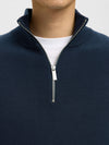SELECTED HOMME Half Zip Pullover Sky Captain