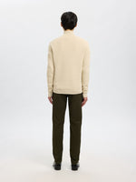 SELECTED HOMME Half Zip Pullover Oatmeal