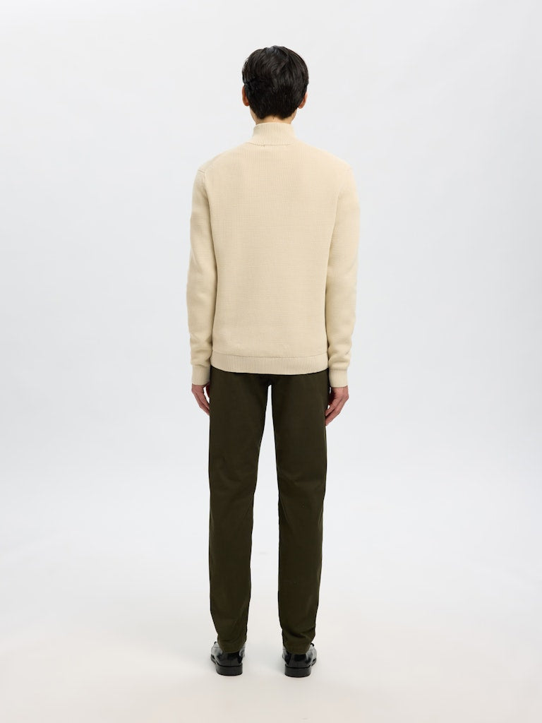 SELECTED HOMME Half Zip Pullover Oatmeal