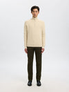 SELECTED HOMME Half Zip Pullover Oatmeal