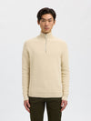 SELECTED HOMME Half Zip Pullover Oatmeal