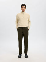 SELECTED HOMME Half Zip Pullover Oatmeal
