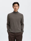 SELECTED HOMME Rollkragen Pullover Morel Twist