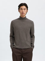 SELECTED HOMME Rollkragen Pullover Morel Twist
