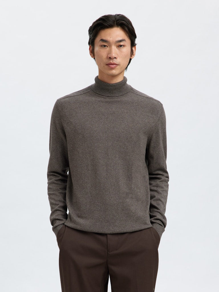 SELECTED HOMME Rollkragen Pullover Morel Twist