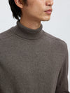 SELECTED HOMME Rollkragen Pullover Morel Twist