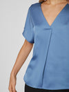 VILA V Neck Blusenshirt Coronet Blue