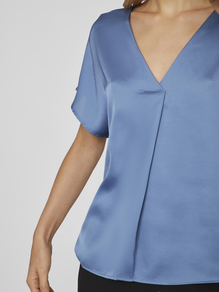 VILA V Neck Blusenshirt Coronet Blue