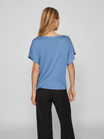 VILA V Neck Blusenshirt Coronet Blue